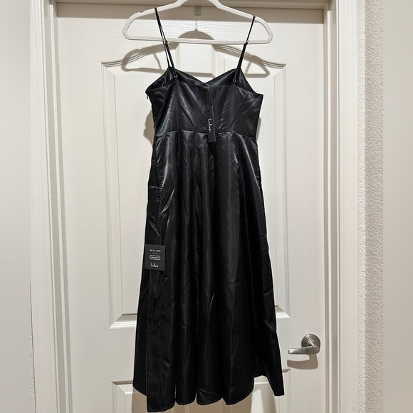 NWT Lulus Something to Celebrate Satin A-Line Midi Dress - Picture 7 of 10